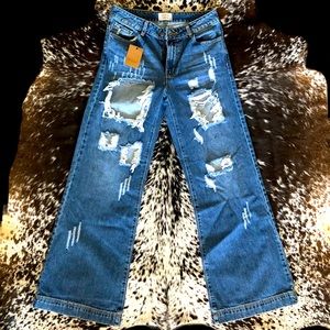 Western distressed jeans